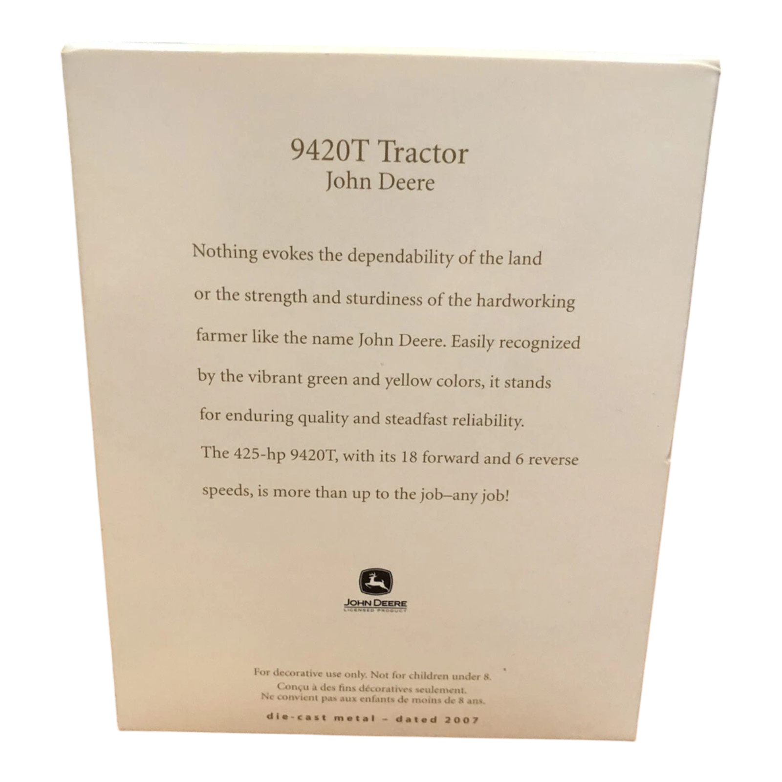 2007 9420T Tractor Hallmark Ornament (John Deere) QXI2159