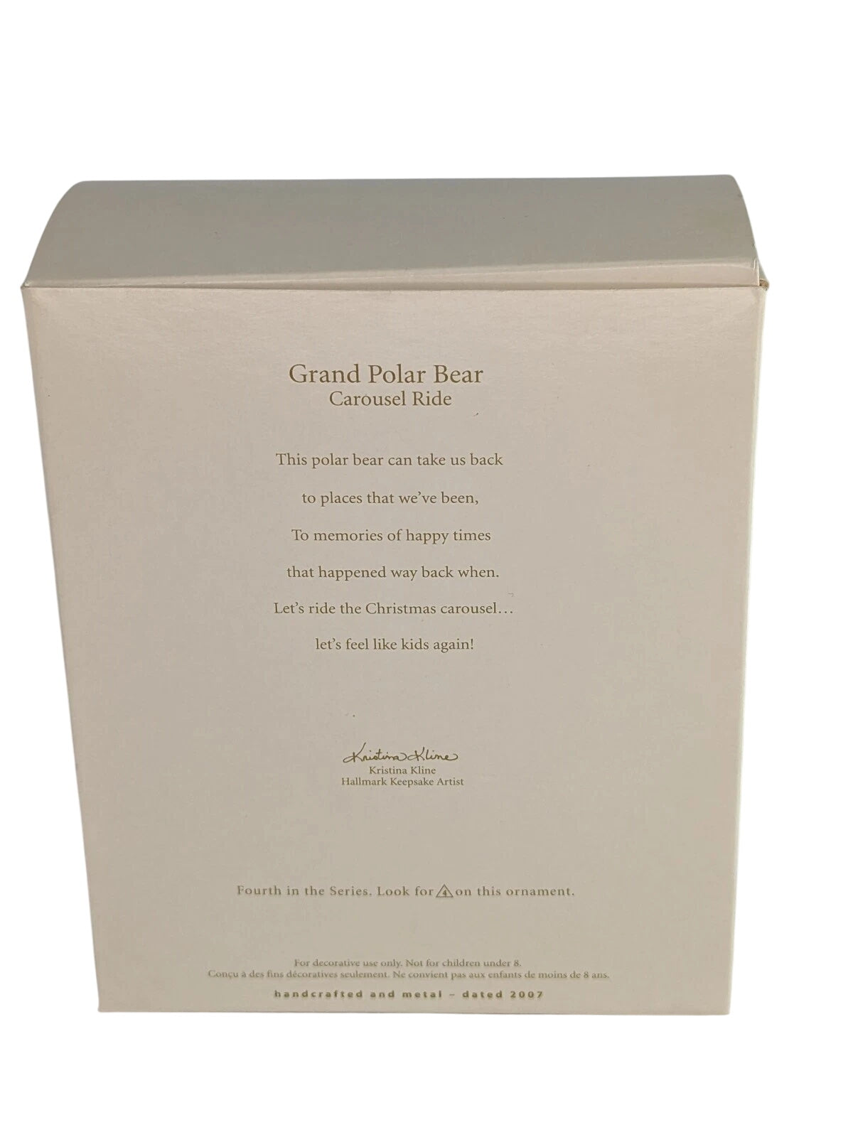 2007 GrandPolar Bear Hallmark Ornament (Carousel Ride) QX7067