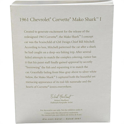 2007 Hallmark Ornament (1961) Corvette Mako Shark I Hallmark Ornament (Classic American Cars) QXI2147