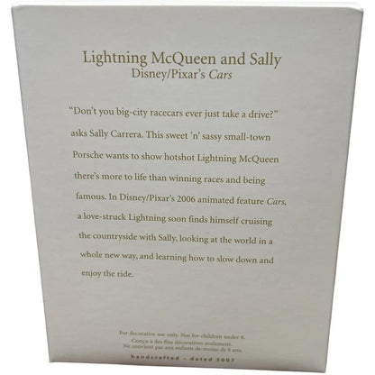 2007 Lightning McQueen and Sally Hallmark Ornament (Cars) QXD4449