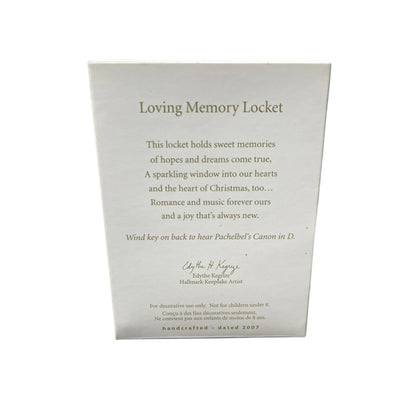 2007 Loving Memory Locket Hallmark Ornament (Photo Holder) QXG6147