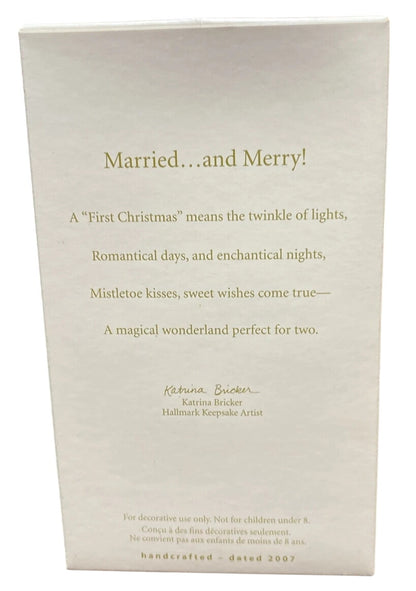 2007 Married...and Merry! Hallmark Ornament (Wedding) QXG6129