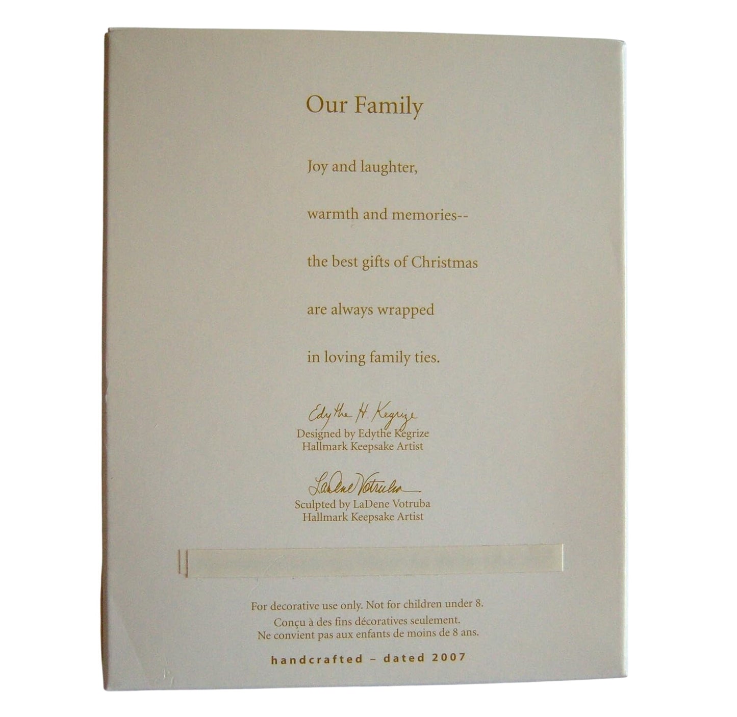 2007 Our Family Hallmark Ornament (Photo Holder) QXG6399