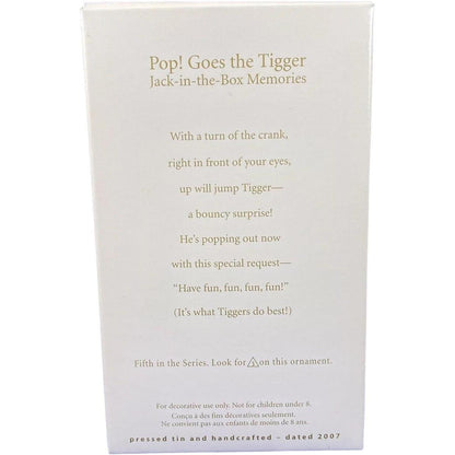 2007 Pop! Goes the Tigger Hallmark Ornament (Jack-in-the-Box Memories) QX4237
