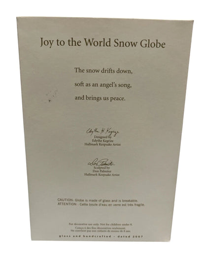 2007 Snow Globe Hallmark Ornament (Joy to the World) QSR8099