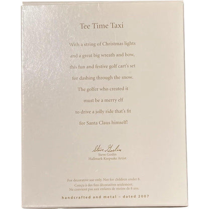 2007 Tee Time Taxi Hallmark Ornament (Golf) QXG2087