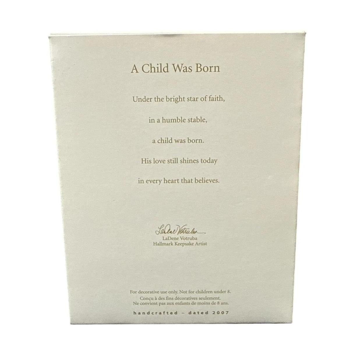 2007 A Child Was Born Hallmark Ornament (Nativity) QXG7597 Image5