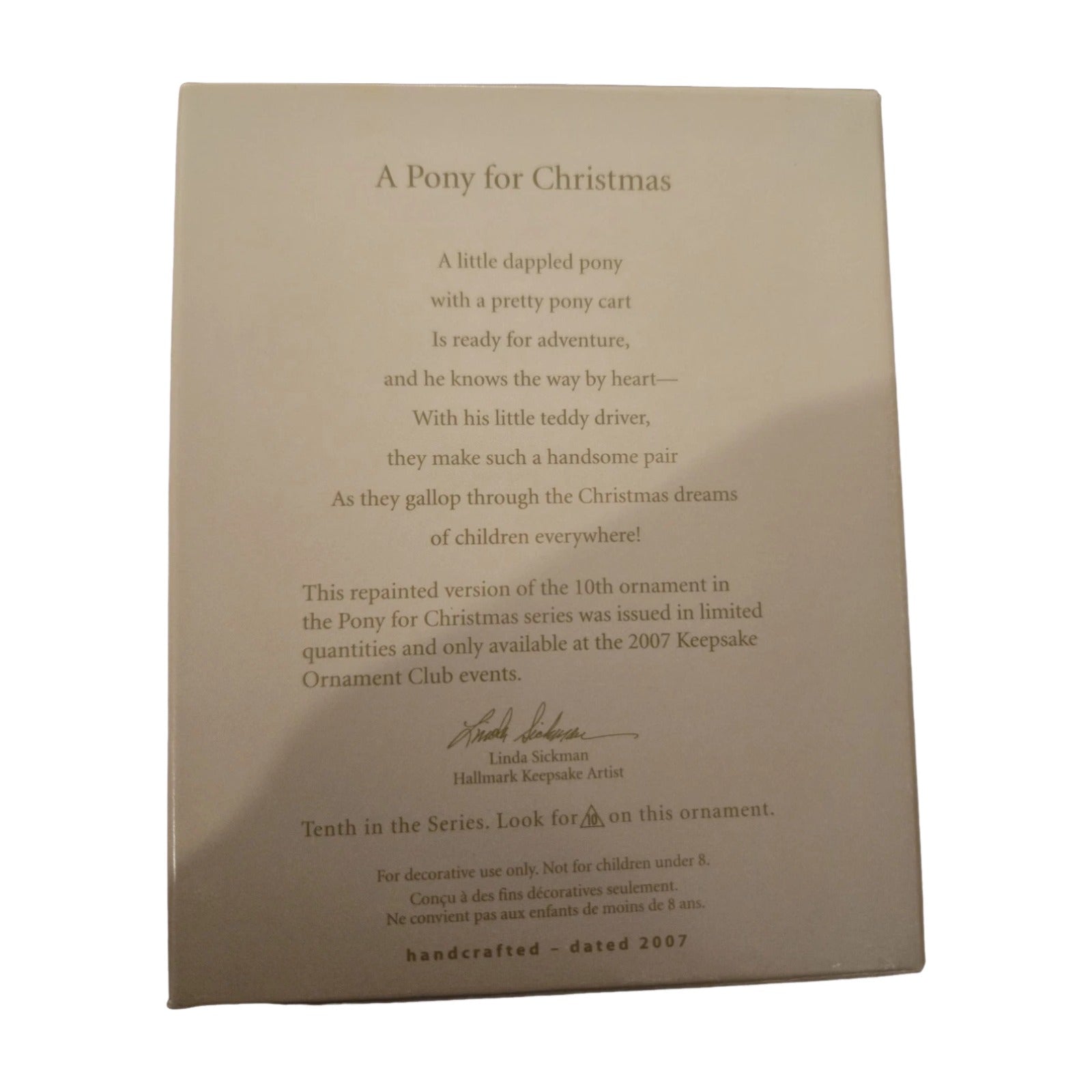 2007 A Pony for Christmas Hallmark Ornament (A Pony for Christmas) QX7059