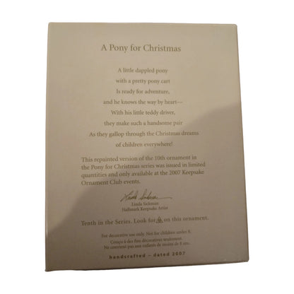 2007 A Pony for Christmas Hallmark Ornament (A Pony for Christmas) QX7059