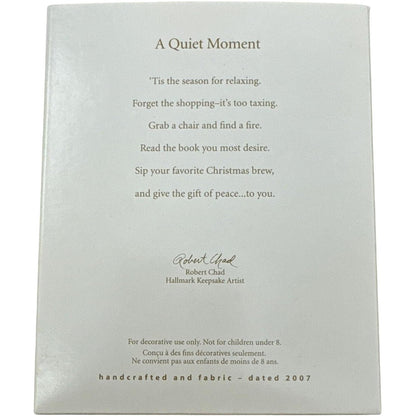 2007 A Quiet Moment Hallmark Ornament (Golden Retriever by Fireplace) QXG7099