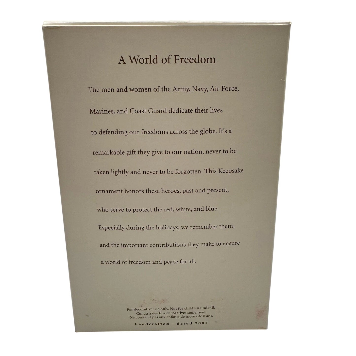 2007 A World of Freedom Hallmark Ornament (A World of Freedom) QXG2077 Image7