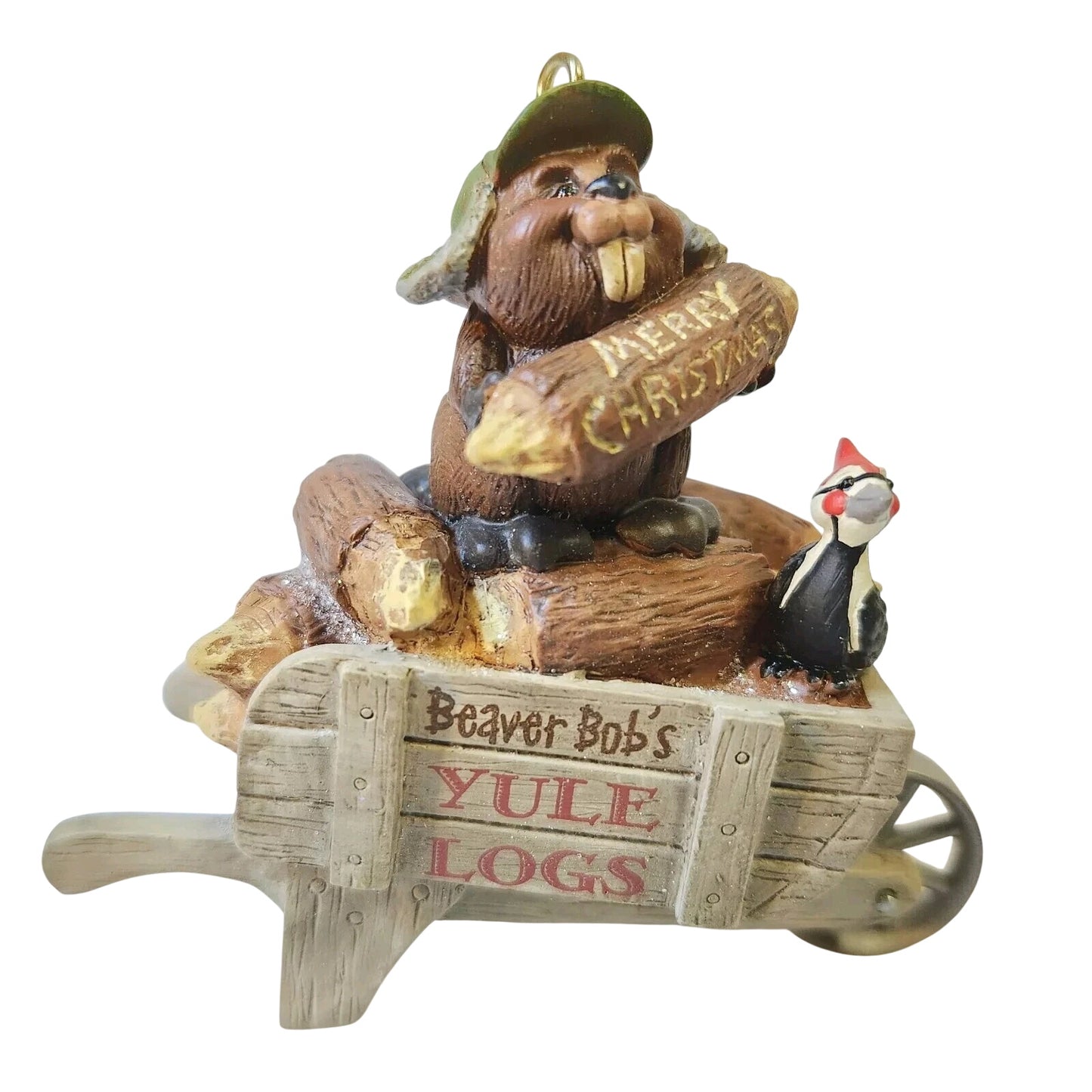 2007 Beaver Bob's Yule Logs Hallmark Ornament (Kringlewood Farms) QP1927 Image1