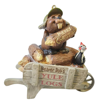 2007 Beaver Bob's Yule Logs Hallmark Ornament (Kringlewood Farms) QP1927 Image1