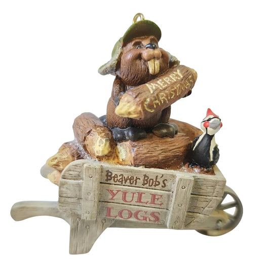 2007 Beaver Bob's Yule Logs Hallmark Ornament (Kringlewood Farms) QP1927 Image1