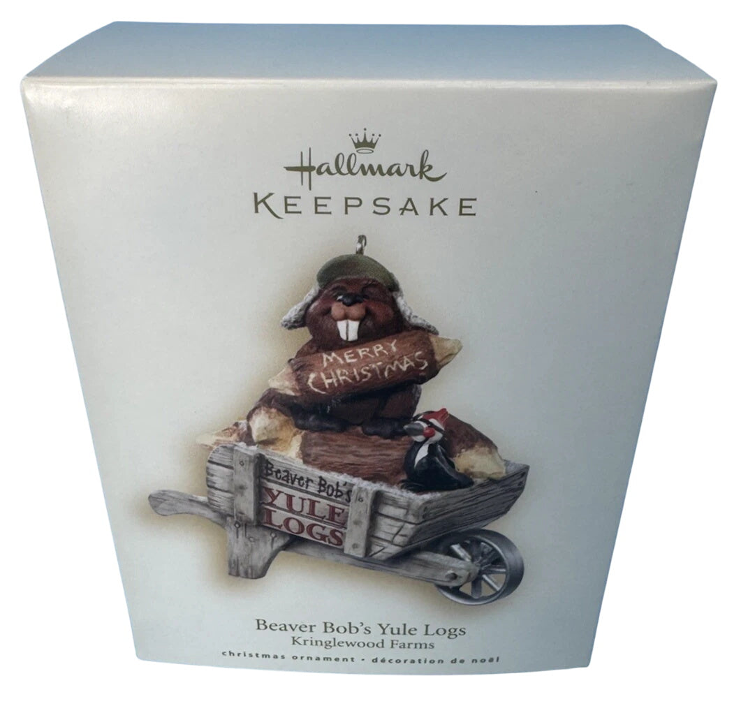 2007 Beaver Bob's Yule Logs Hallmark Ornament (Kringlewood Farms) QP1927 Image2