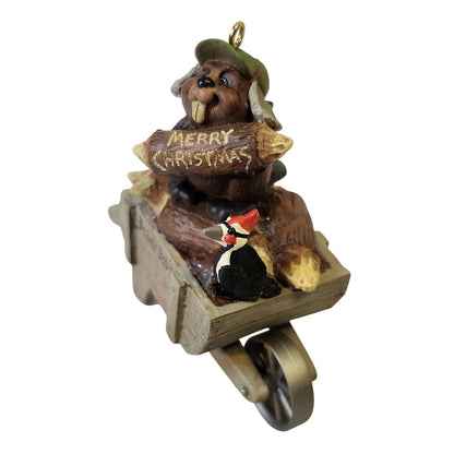 2007 Beaver Bob's Yule Logs Hallmark Ornament (Kringlewood Farms) QP1927 Image3