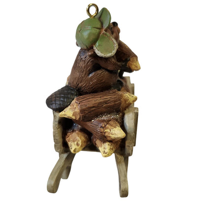 2007 Beaver Bob's Yule Logs Hallmark Ornament (Kringlewood Farms) QP1927 Image5