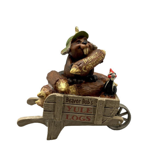 2007 Beaver Bob's Yule Logs Hallmark Ornament (Kringlewood Farms) QP1927