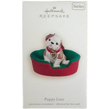2007 Bulldog Hallmark Ornament (Puppy Love) QX6097