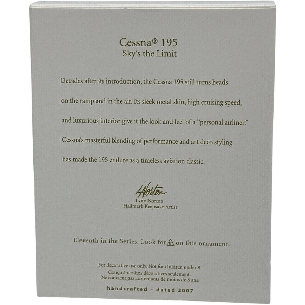 2007 Cessna 195 (Sky's the Limit)