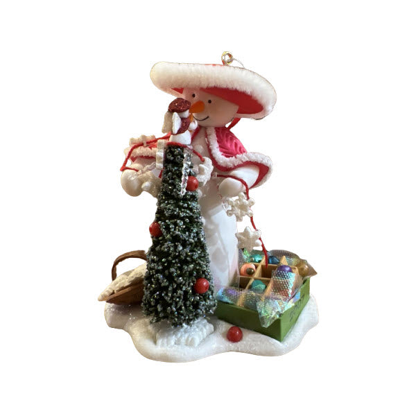 2007 Decorating Snow Lady Hallmark Ornament (Snowman) QXC7003