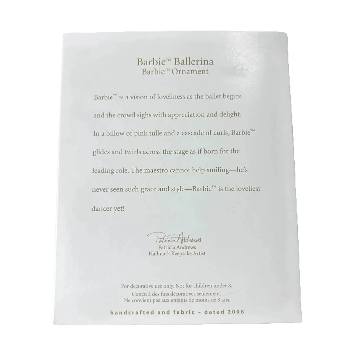 2007 FlowerBallerina Hallmark Ornament (Barbie) QXI2021 Image5