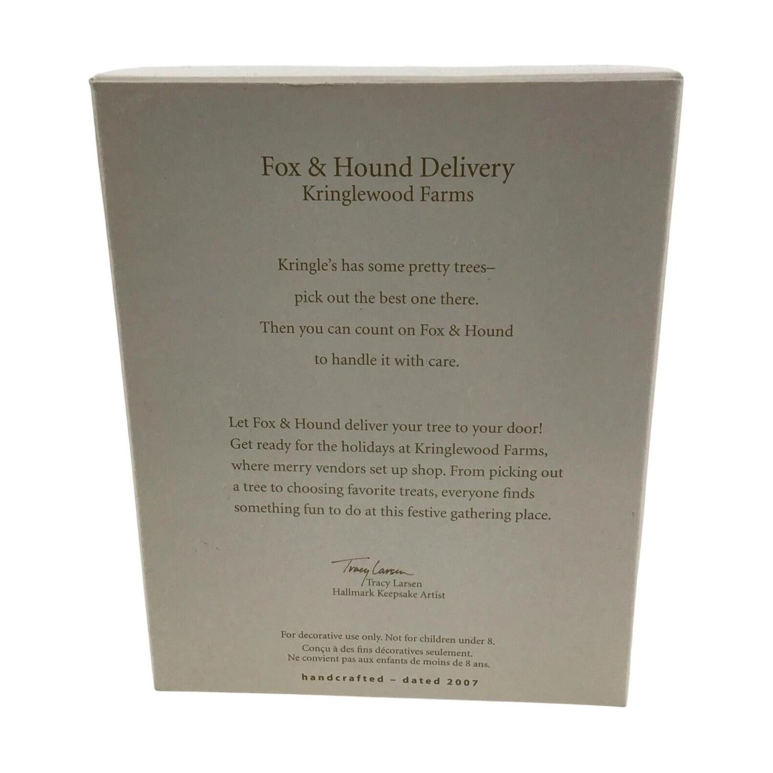 2007 Fox & Hound Delivery Hallmark Ornament (Kringlewood Farms) QP1929 Image6