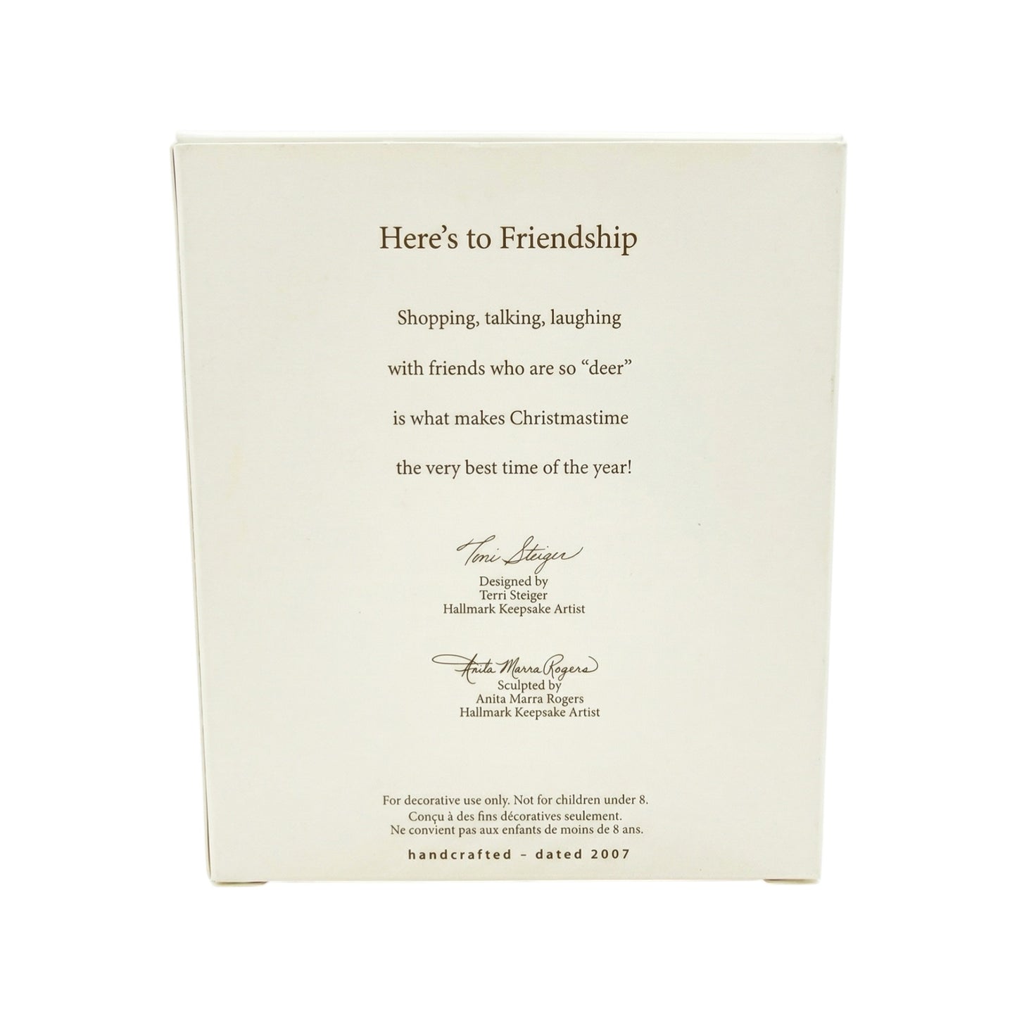 2007 Here's to Friendship (Reindeer) Hallmark Ornament QXG6287 Image5