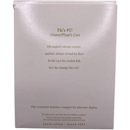 2007 He's #1! Hallmark Ornament (Disney/Pixar's Car) QXD6427