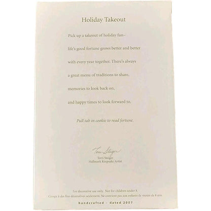 2007 Holiday Takeout Hallmark Ornament (Food) QXG6137