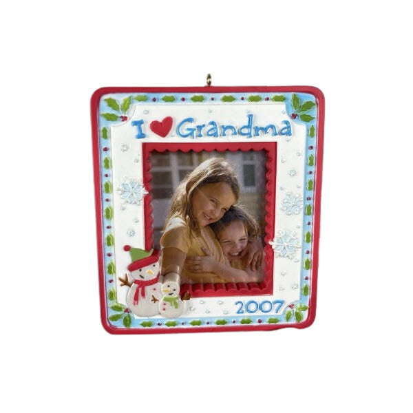 2007 I Love Grandma Hallmark Ornament (Photo Holder) QXG6199