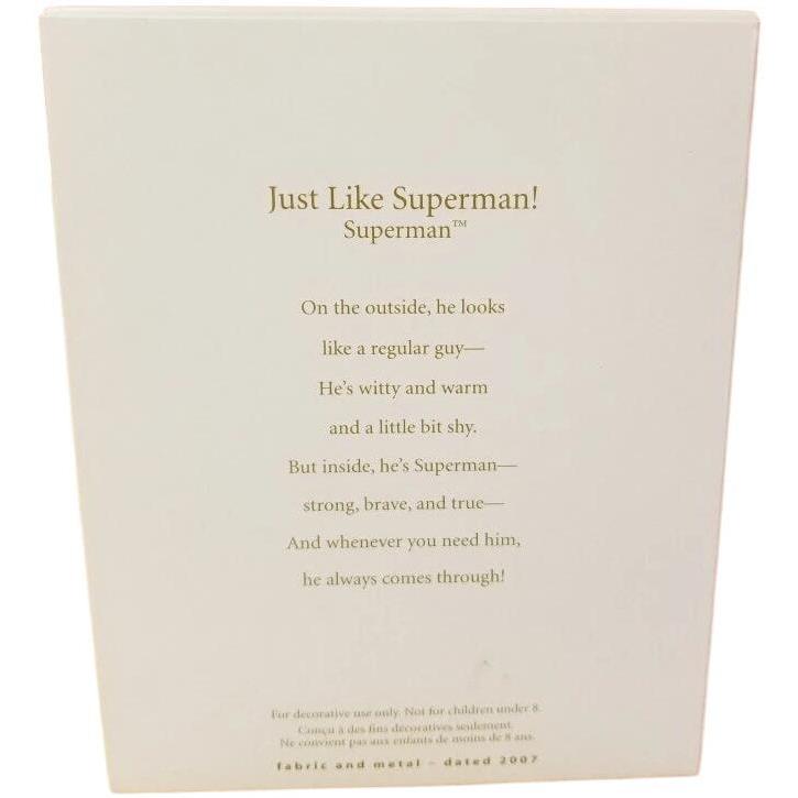 2007 Just Like Superman! Hallmark Ornament (Superman) QXI6237