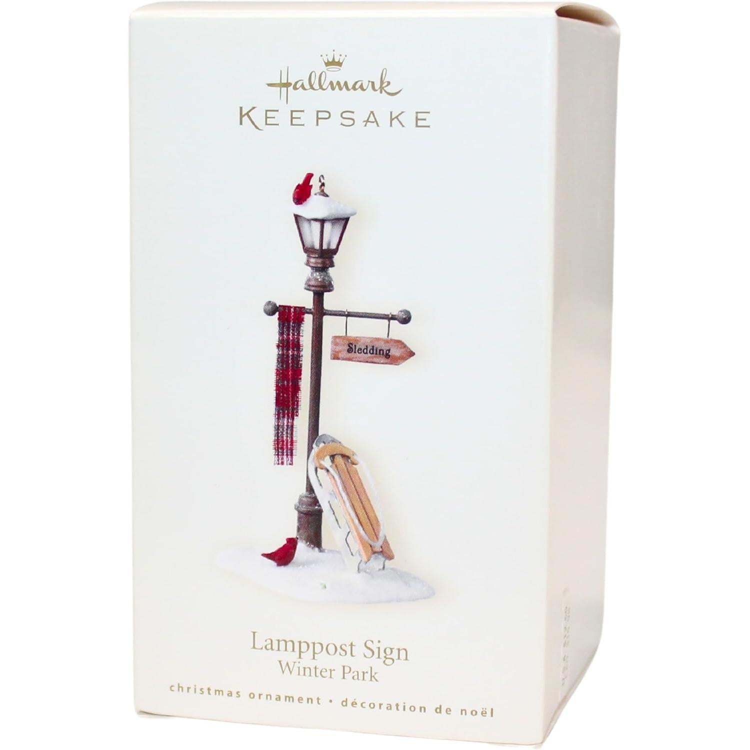 2007 Lamppost Sign Hallmark Ornament (Winter Garden) QP1229