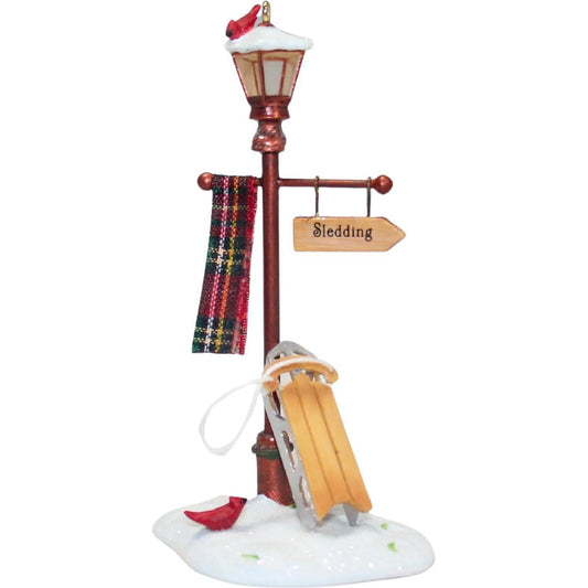 2007 Lamppost Sign Hallmark Ornament (Winter Garden) QP1229