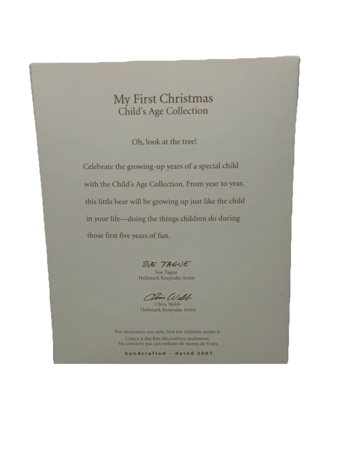 2007 My First Christmas Hallmark Ornament (Child's Age Collection) QXG6289 Image5