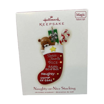 2007 Naughty-or-Nice Stocking Hallmark Ornament (Stocking) QHF3087 Image2