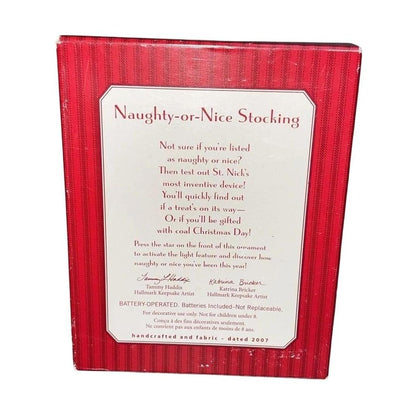 2007 Naughty-or-Nice Stocking Hallmark Ornament (Stocking) QHF3087 Image4