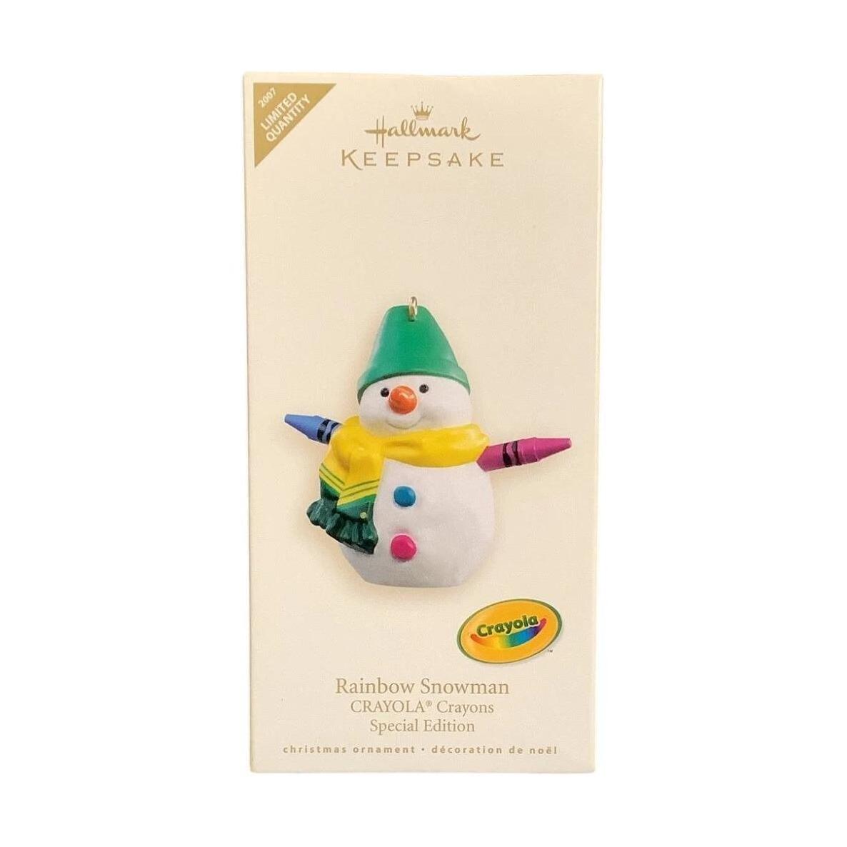 2007 Rainbow Snowman Hallmark Ornament (Crayola) QXE9117 Image2