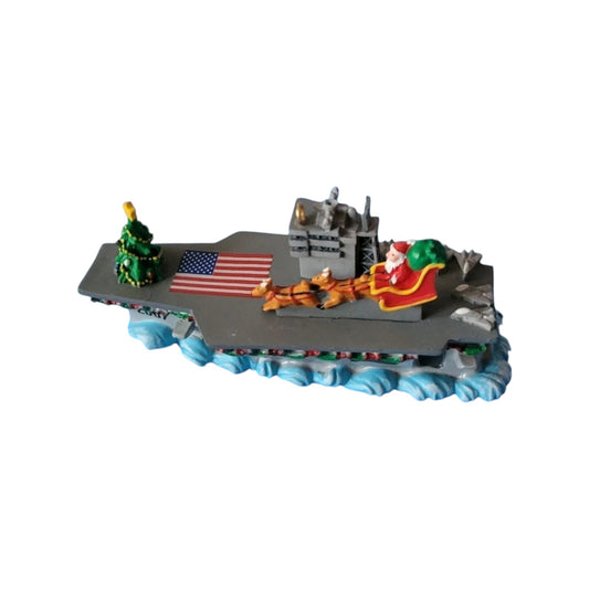 2007 Santa’s Perfect Landing (Patriotic) Carlton Cards Heirloom Ornament CXOR-245R Image1