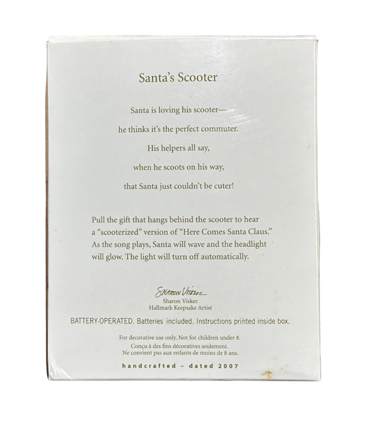 2007 Santa's Scooter Hallmark Ornament (Santa Claus) QXG7569 Image6