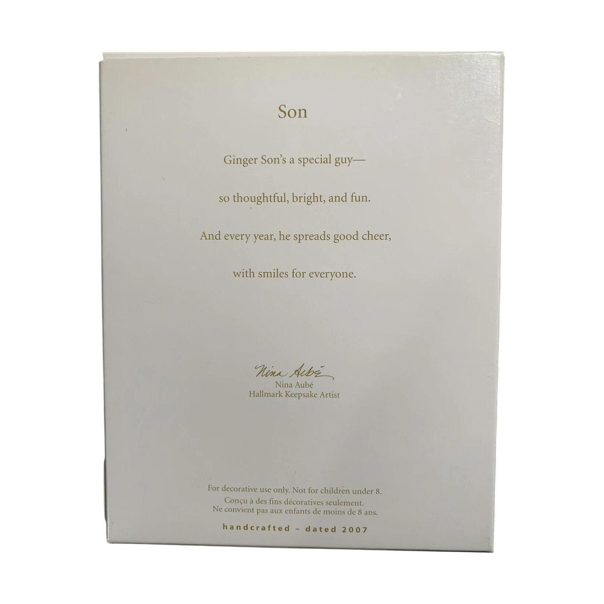 2007 Son Hallmark Ornament (Family) QXG6179 Image4