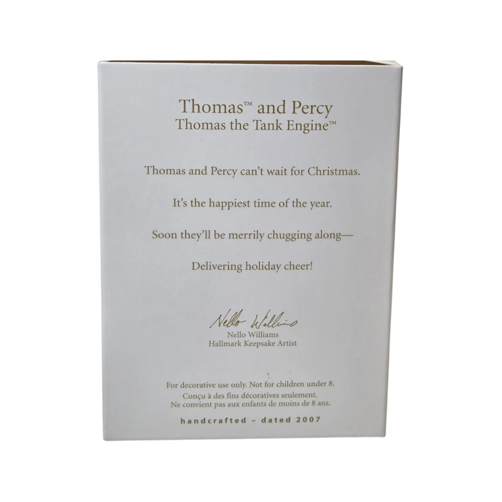 2007 Thomas and Percy Hallmark Ornament (Thomas the Tank Engine) QXI4389