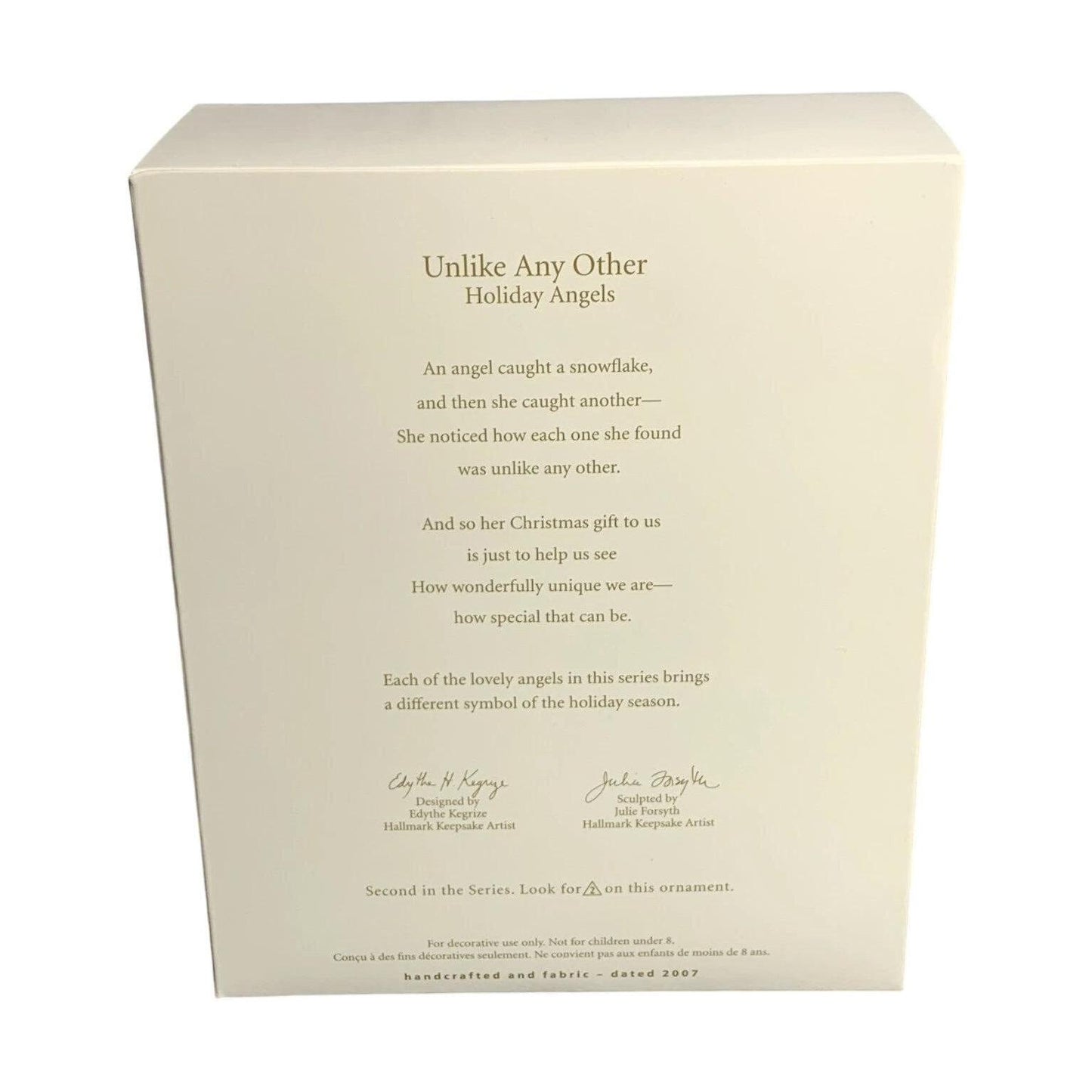 2007 Unlike Any Other Hallmark Ornament (Holiday Angels) QX7167 Image6