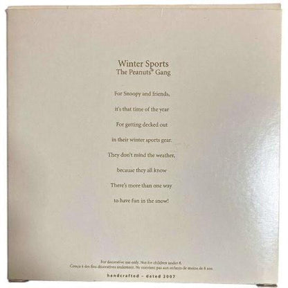 2007 Winter Sports Hallmark Ornament (Peanuts) QXM8149