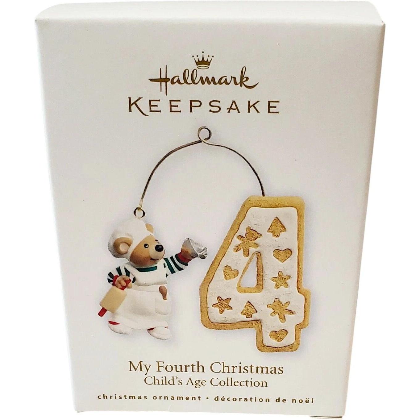 2008 My Fourth Christmas Hallmark Ornament (Child's Age Collection) QXG6091