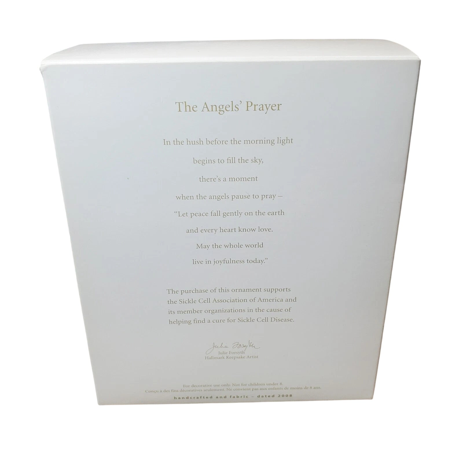 2008 The Angels' Prayer Hallmark Ornament (Angel) QXG7141