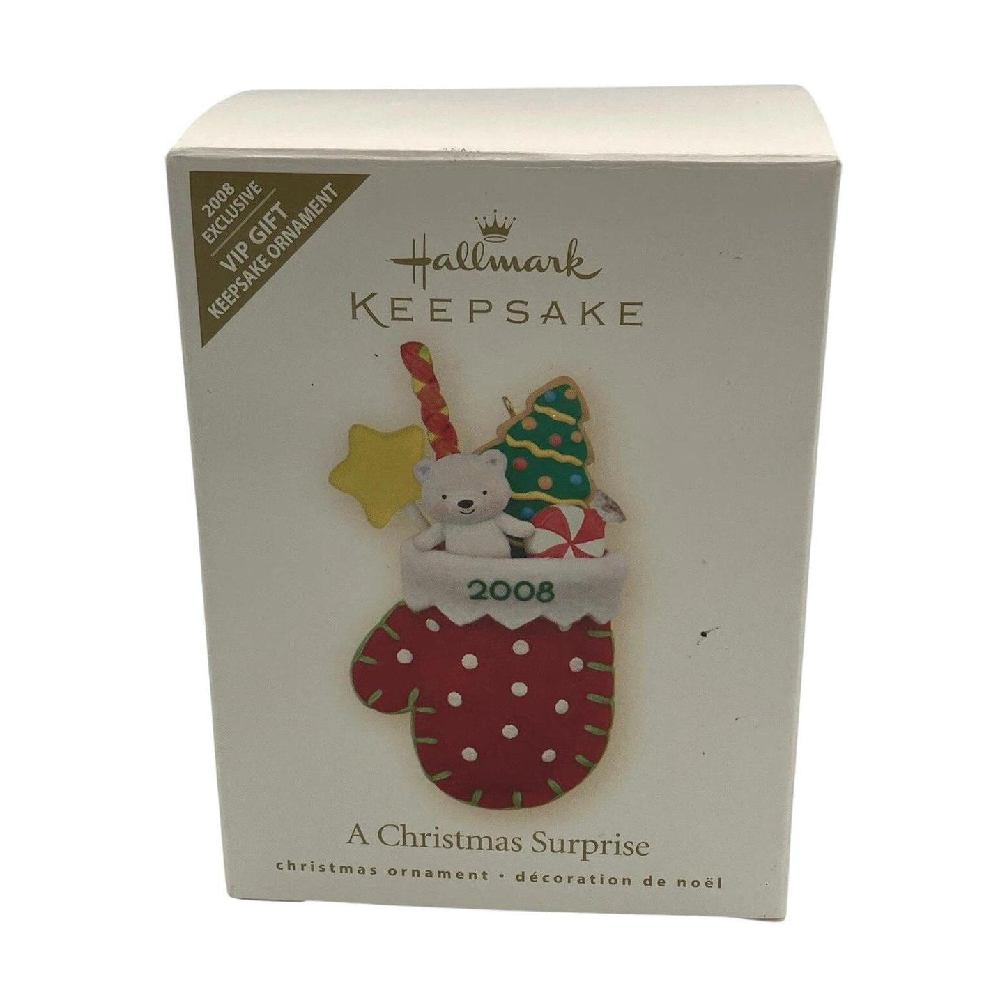 2008 A Christmas Surprise Hallmark Ornament (Mittens) AD4300AI Image2