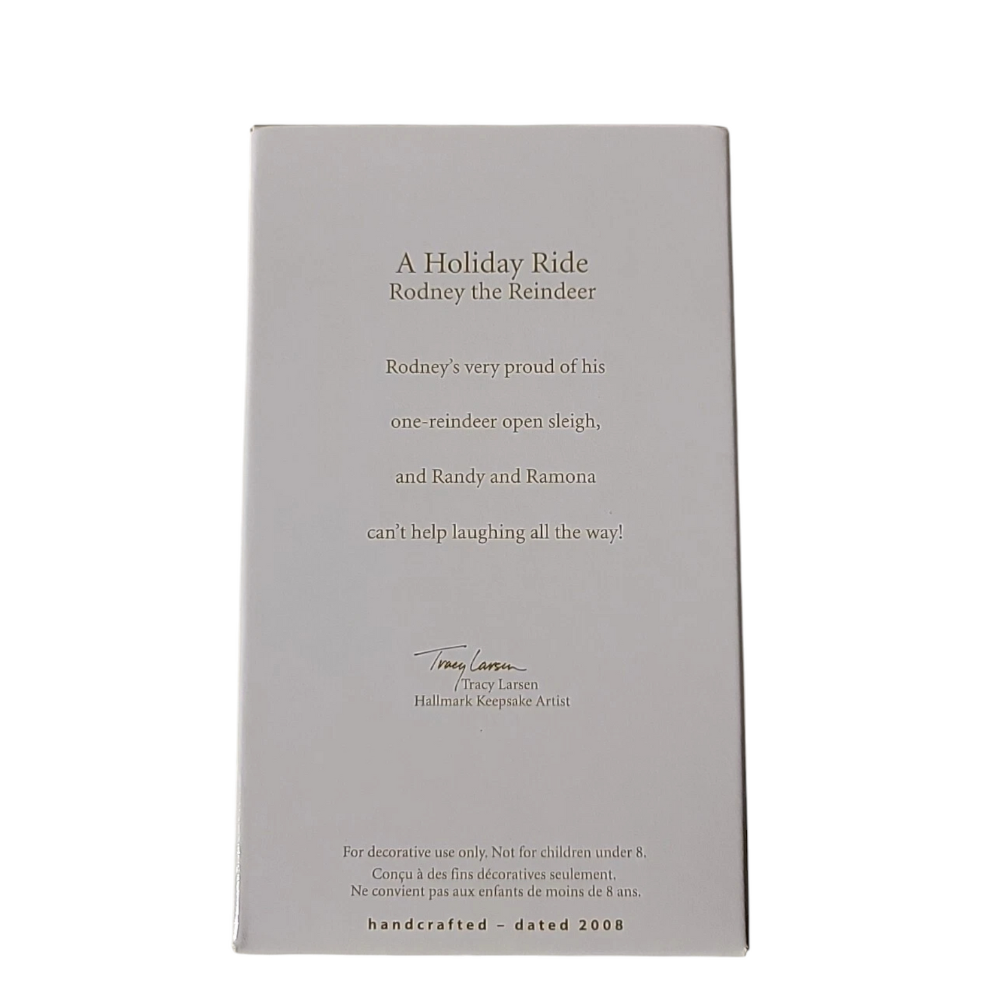 2008 A Holiday Ride Hallmark Ornament (Rodney the Reindeer) QK4001
