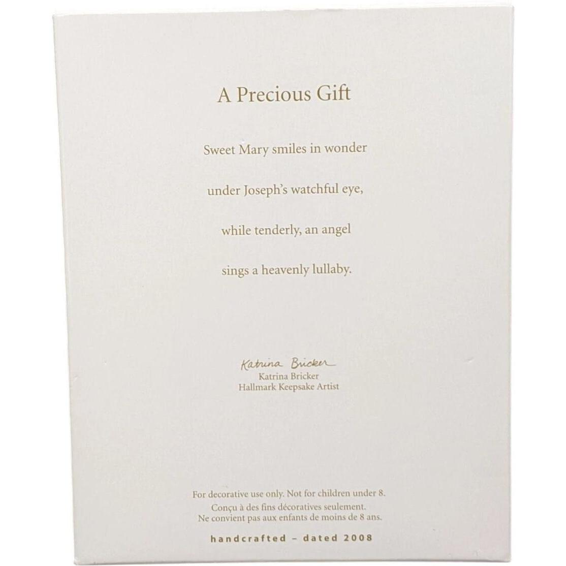 2008 A Precious Gift Hallmark Ornament (Nativity) QXG7084