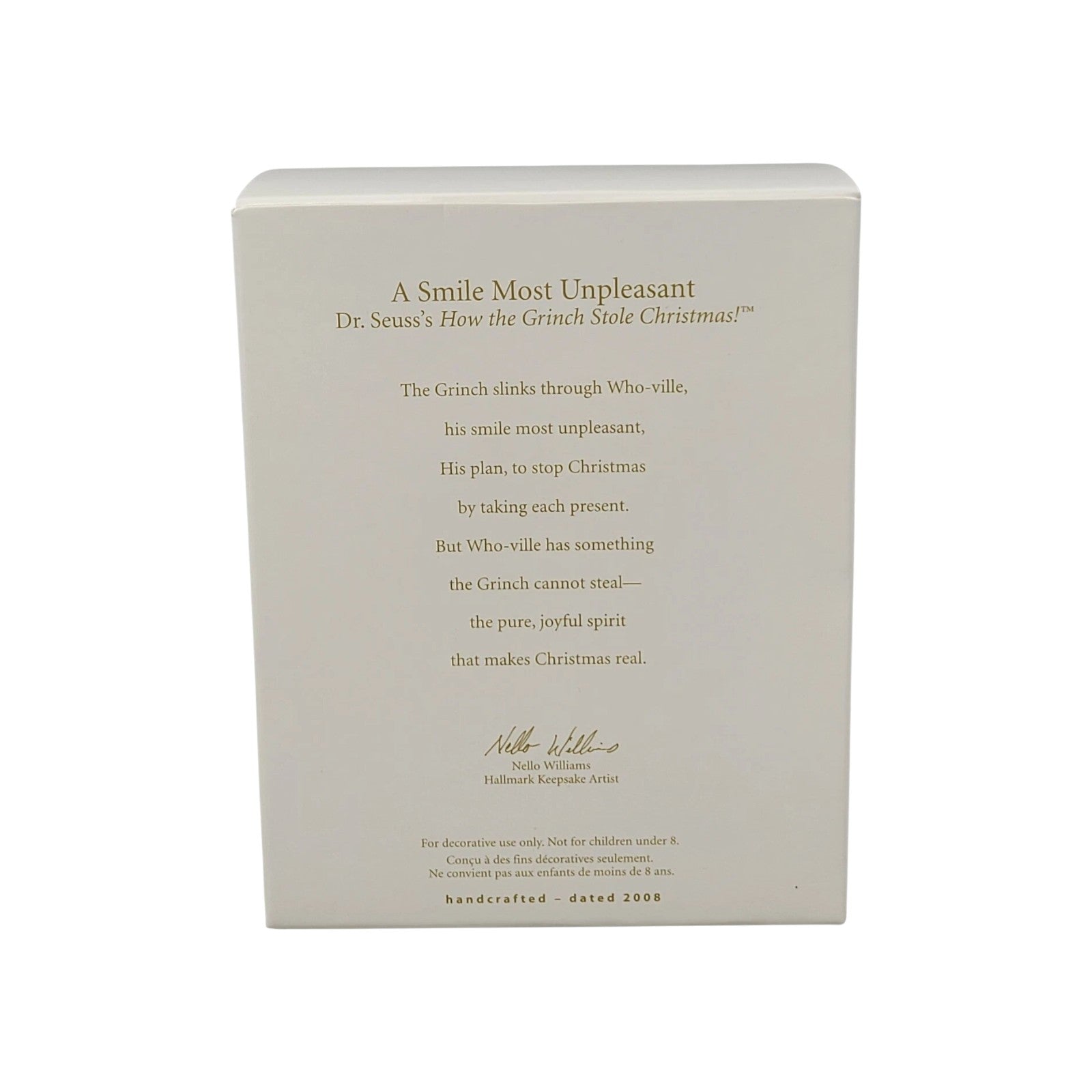 2008 A Smile Most Unpleasant Hallmark Ornament (The Grinch) QXI7031 Image6